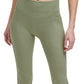 Leggings femininas DKNY de cintura alta 7/8, verde, tamanho médio
