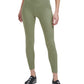 Leggings femininas DKNY de cintura alta 7/8, verde, tamanho médio