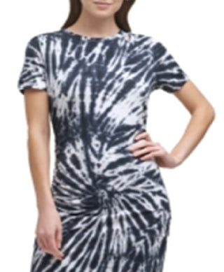 Vestido DKNY Tie Dye Feminino Preto Tamanho X-Grande