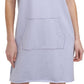 Vestido de moletom feminino DKNY de algodão azul, tamanho médio