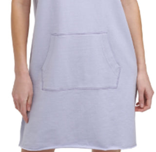 Vestido de moletom feminino DKNY de algodão azul, tamanho médio