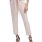 Calça feminina DKNY com cintura alta e amarração na cintura, rosa, tamanho 18