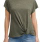 Top DKNY Feminino com Nó Frontal Verde Tamanho X-Grande