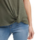 Top DKNY Feminino com Nó Frontal Verde Tamanho X-Grande