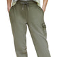 Calça cargo feminina DKNY de algodão, verde, tamanho pequeno