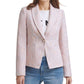 Blazer DKNY Tweed Faux Pearl de um botão rosa tamanho 16