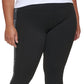 Legging feminina DKNY cintura alta 7/8 com logo gravado, preta, tamanho 2X