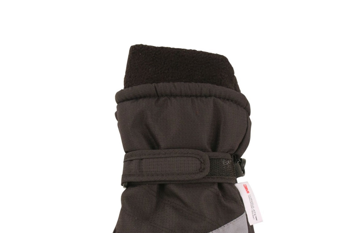 Luvas de esqui Abg Accessories Big Boy's and Girls, pretas, tamanho regular