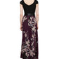 Vestido longo floral misto SL Fashions feminino, roxo, tamanho 6