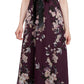 Vestido feminino SL Fashions com saia floral e manga curta, roxo, tamanho 8