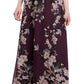 Vestido feminino SL Fashions com saia floral e manga curta, roxo, tamanho 8