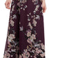 Vestido feminino SL Fashions com saia floral e manga curta, roxo, tamanho 14