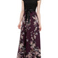 Vestido feminino SL Fashions com saia floral e manga curta, roxo, tamanho 16