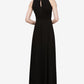 Vestido longo plissado feminino SL Fashions, preto, tamanho 6
