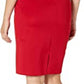 Vestido de festa feminino SL Fashions com manga 3/4 e bainha acima do joelho, vermelho, tamanho 10
