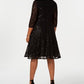 Vestido de renda com lantejoulas SL Fashions feminino, preto, tamanho 18W