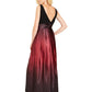 Vestido de festa feminino SL Fashions com faixa de cetim ombré, tamanho 10, vermelho