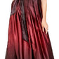 Vestido de festa feminino SL Fashions com faixa de cetim ombré e laço, preto, tamanho 12