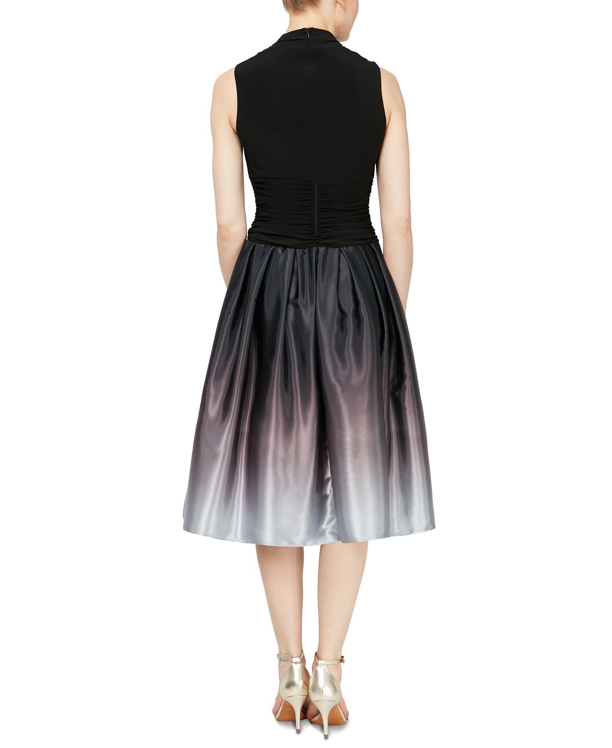 Vestido de festa feminino SL Fashions Ombre, preto, tamanho 10