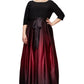 Vestido de baile feminino SL Fashions Ombre preto tamanho 14W