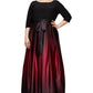 Vestido de baile feminino SL Fashions Plus Ombre preto tamanho 18W