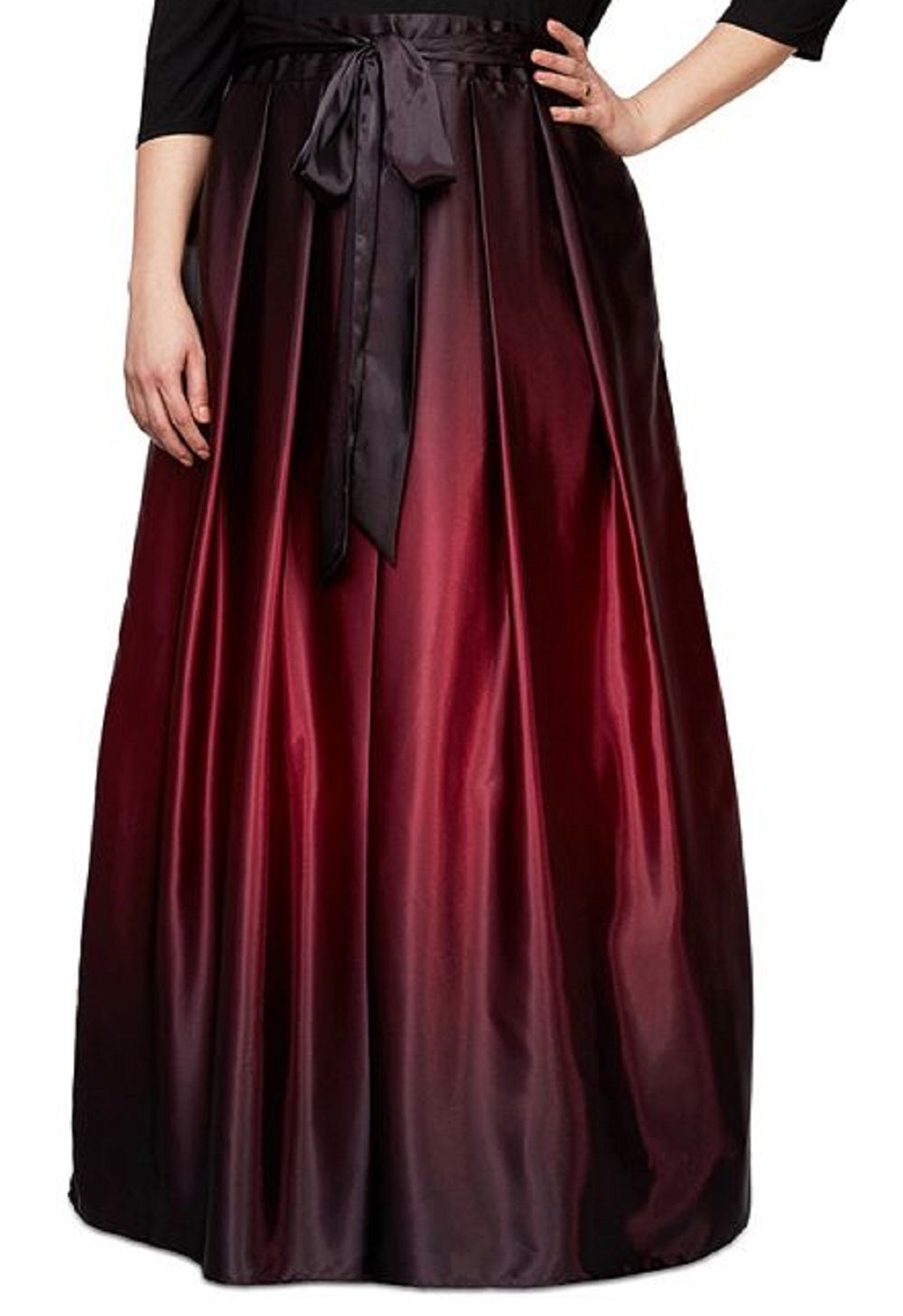 Vestido de baile feminino SL Fashions Plus Ombre preto tamanho 18W