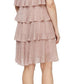 Vestido feminino com brilho e camadas SL Fashions, rosa, tamanho 16