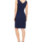 Vestido tubinho com detalhes laterais SL Fashions feminino, azul, tamanho 6