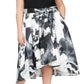 Vestido feminino SL Fashions com saia floral e decote embelezado, preto, tamanho 16W