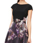 Vestido feminino SL Fashions com saia estampada alta e baixa, roxo, tamanho 12