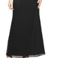 Vestido feminino SL Fashions com decote em V e estampa floral e glitter, preto, tamanho 8
