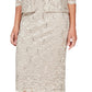 Conjunto de jaqueta de renda e vestido midi feminino SL Fashions, 2 peças, marrom, tamanho 14, pequeno
