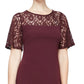 Vestido justo com lantejoulas e renda SL Fashions para mulheres, marrom, tamanho 16