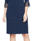 Vestido tubinho plissado feminino SL Fashions azul tamanho 18