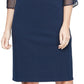Vestido tubinho plissado feminino SL Fashions azul tamanho 18