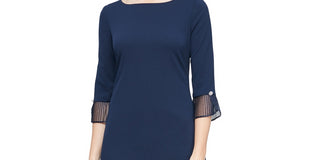 Vestido tubinho plissado feminino SL Fashions azul tamanho 18