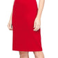 Vestido tubinho com mangas e contas SL Fashions feminino, vermelho, tamanho 12