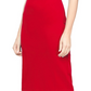 Vestido tubinho com mangas e contas SL Fashions feminino, vermelho, tamanho 12