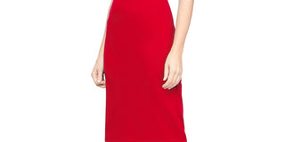 Vestido tubinho com mangas e contas SL Fashions feminino, vermelho, tamanho 12