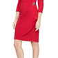 Vestido tubinho falso com detalhes embelezados SL Fashions para mulheres, vermelho, tamanho 16