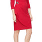 Vestido tubinho falso com detalhes embelezados SL Fashions para mulheres, vermelho, tamanho 16