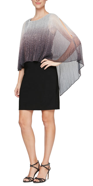 Vestido popover feminino SL Fashions Shimmer Bore preto tamanho 18