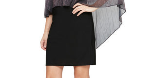 Vestido popover feminino SL Fashions Shimmer Bore preto tamanho 18