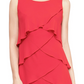 Vestido de chiffon em camadas feminino SL Fashions, vermelho, tamanho 18