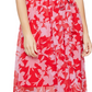 Vestido longo estampado feminino SL Fashions vermelho tamanho 16