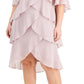 Vestido de capa com miçangas e camadas feminino SL Fashions, roxo, tamanho 22W