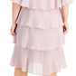 Vestido de capa com miçangas e camadas feminino SL Fashions, roxo, tamanho 22W
