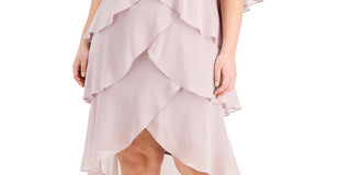 Vestido de capa com miçangas e camadas feminino SL Fashions, roxo, tamanho 22W