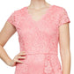 Vestido tubinho de renda feminino SL Fashions rosa tamanho 4