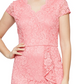 Vestido tubinho de renda feminino SL Fashions rosa tamanho 4